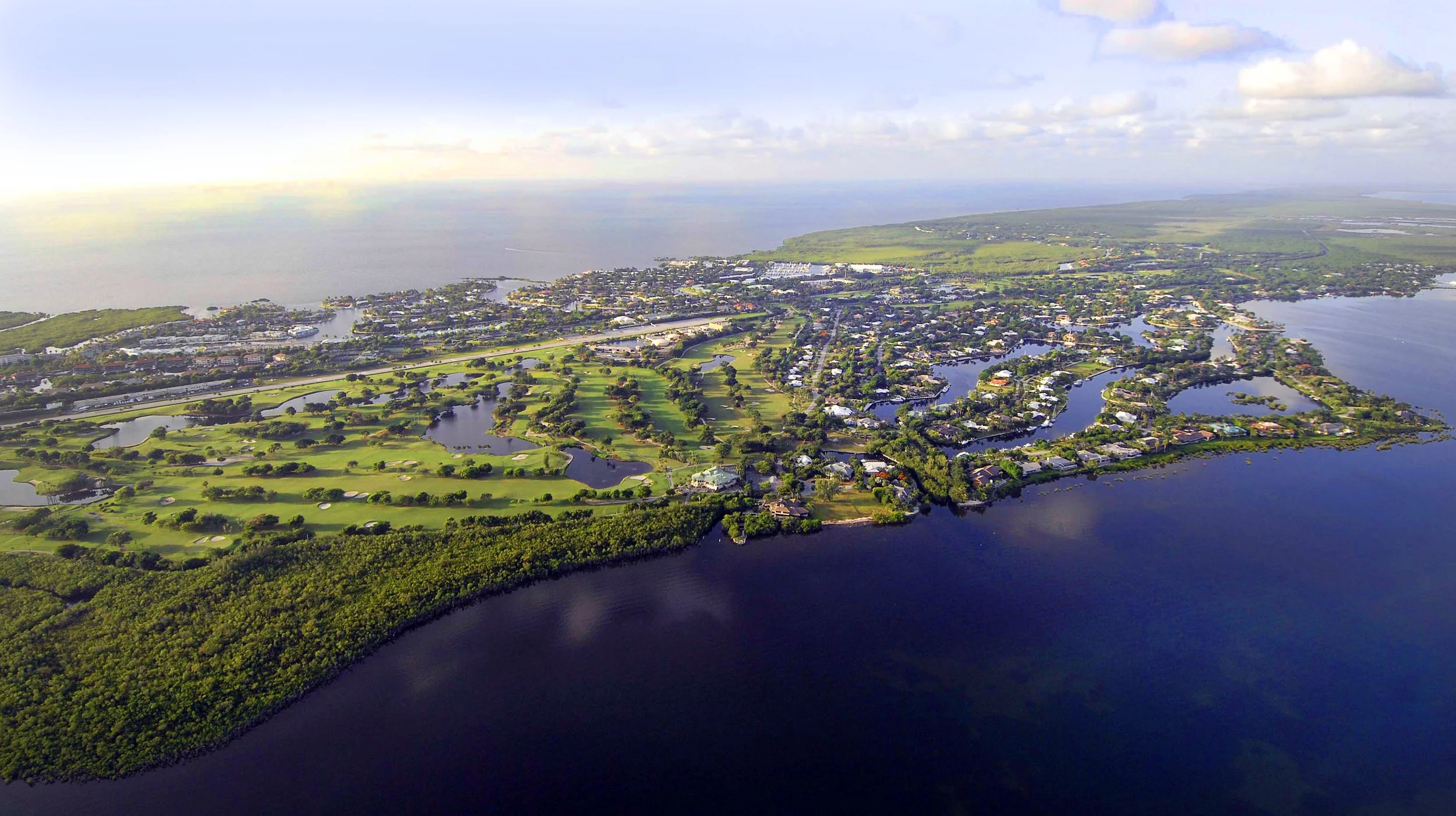 Aerial view of Ocean Reef Club community