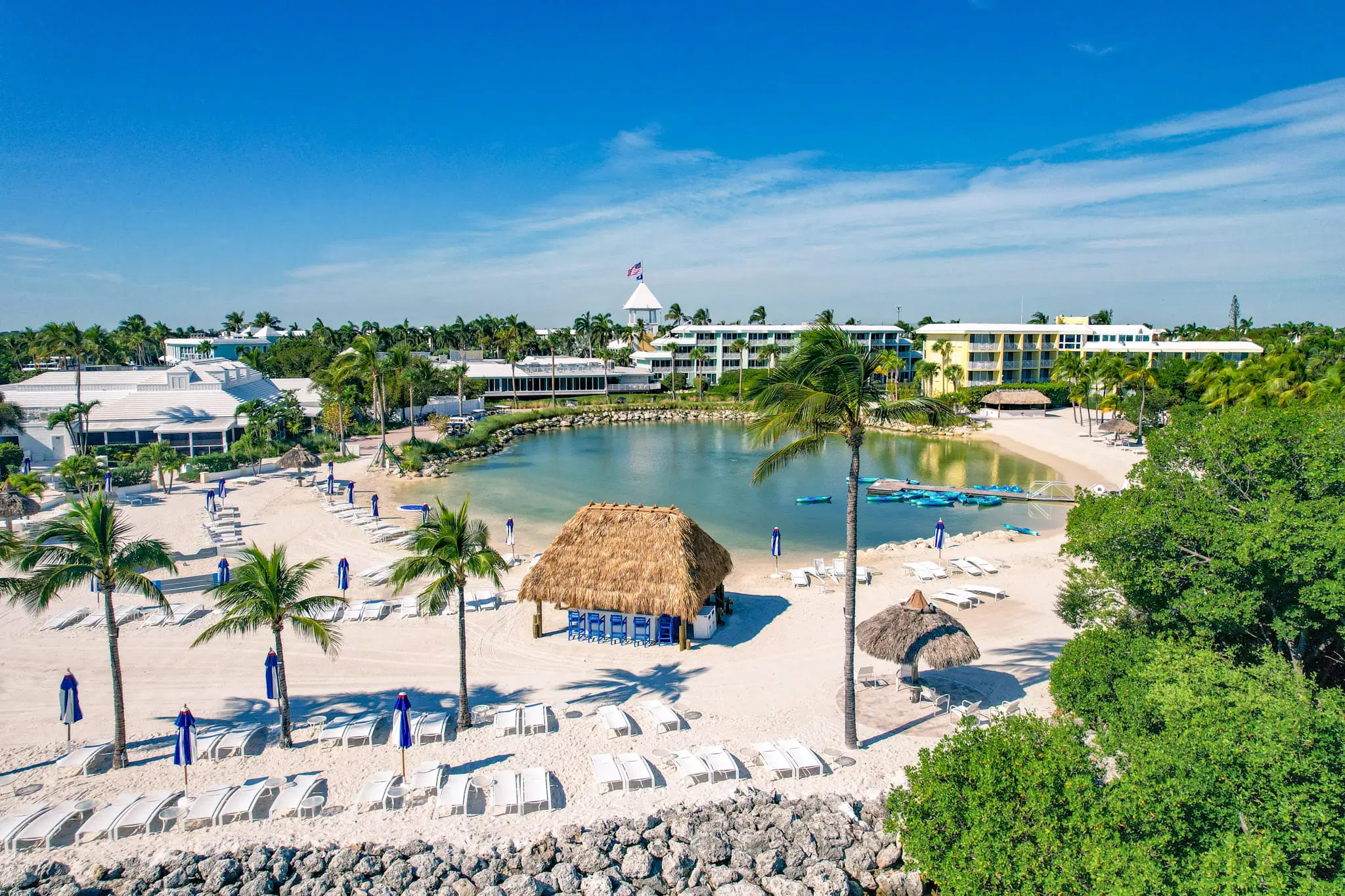 Beach lagoon and tropical waters at Ocean Reef Club